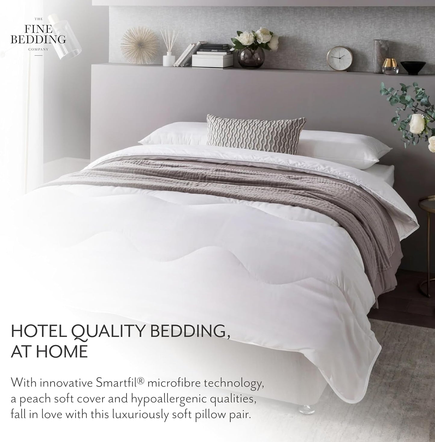 Edredón de seda boutique, ropa de cama de lujo, lavable a máquina (13,5 tog, doble) Naty Shop Quilts & Quilts
