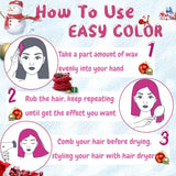 Tinte para el cabello temporal rosa lavable Cera para el cabello temporal Color Peinado natural Pomada Tinte para el cabello lavable para hombres Mujeres Fiesta Cosplay Halloween Navidad Tinte para el cabello Naty Shop