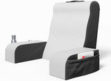 Almohada de lectura de cuña, almohada para respaldo de cama, almohada para brazo para TV, libros, juegos, dormitorio, soporte para la espalda (gris/blanco, estándar)