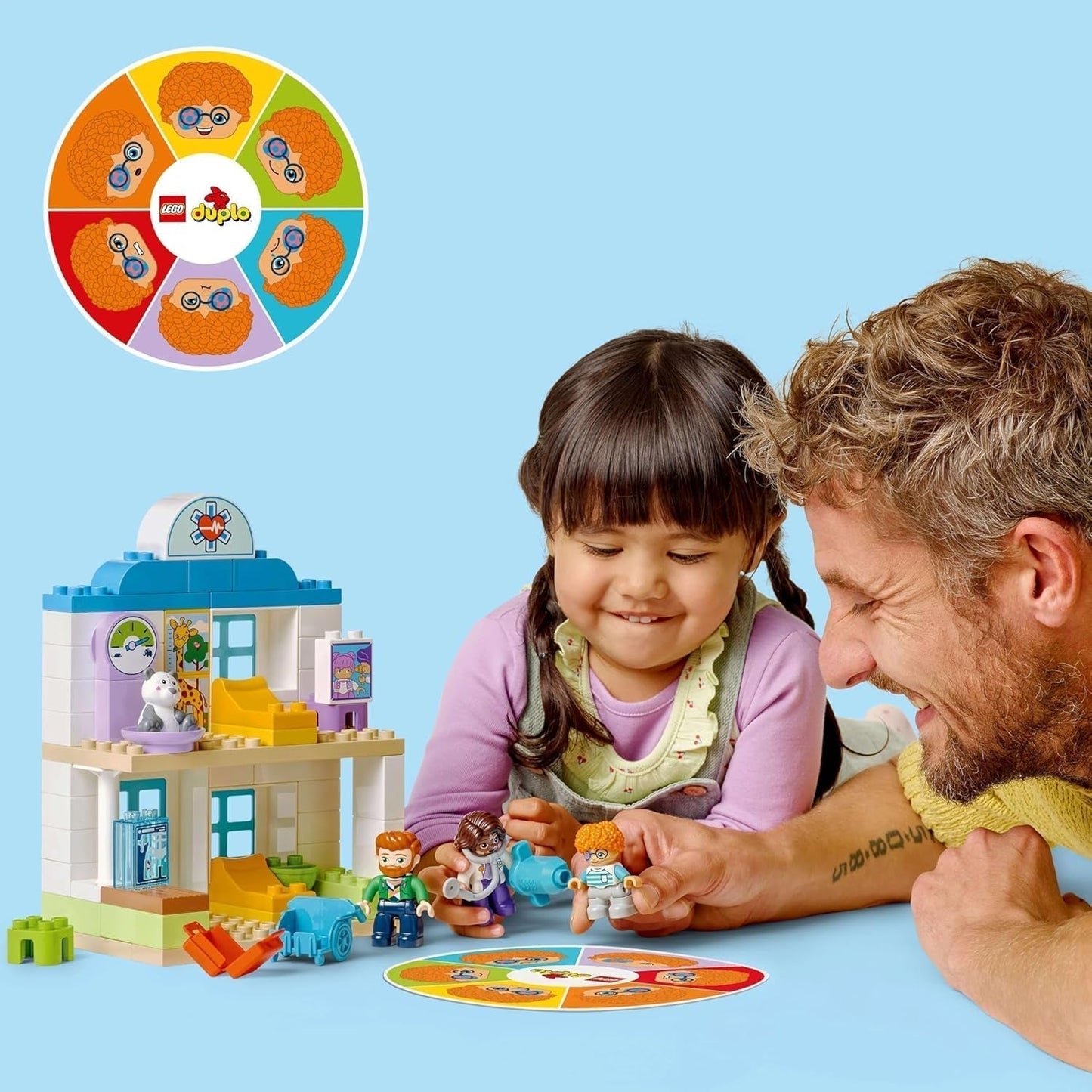 LEGO DUPLO Town Primera visita al médico, juguete de construcción, set de juego para fomentar la motricidad fina, regalo para niños pequeños de 2 años, juguete educativo, juego de rol en el hospital 10449 Juegos de construcción Ver en LEGO-Store