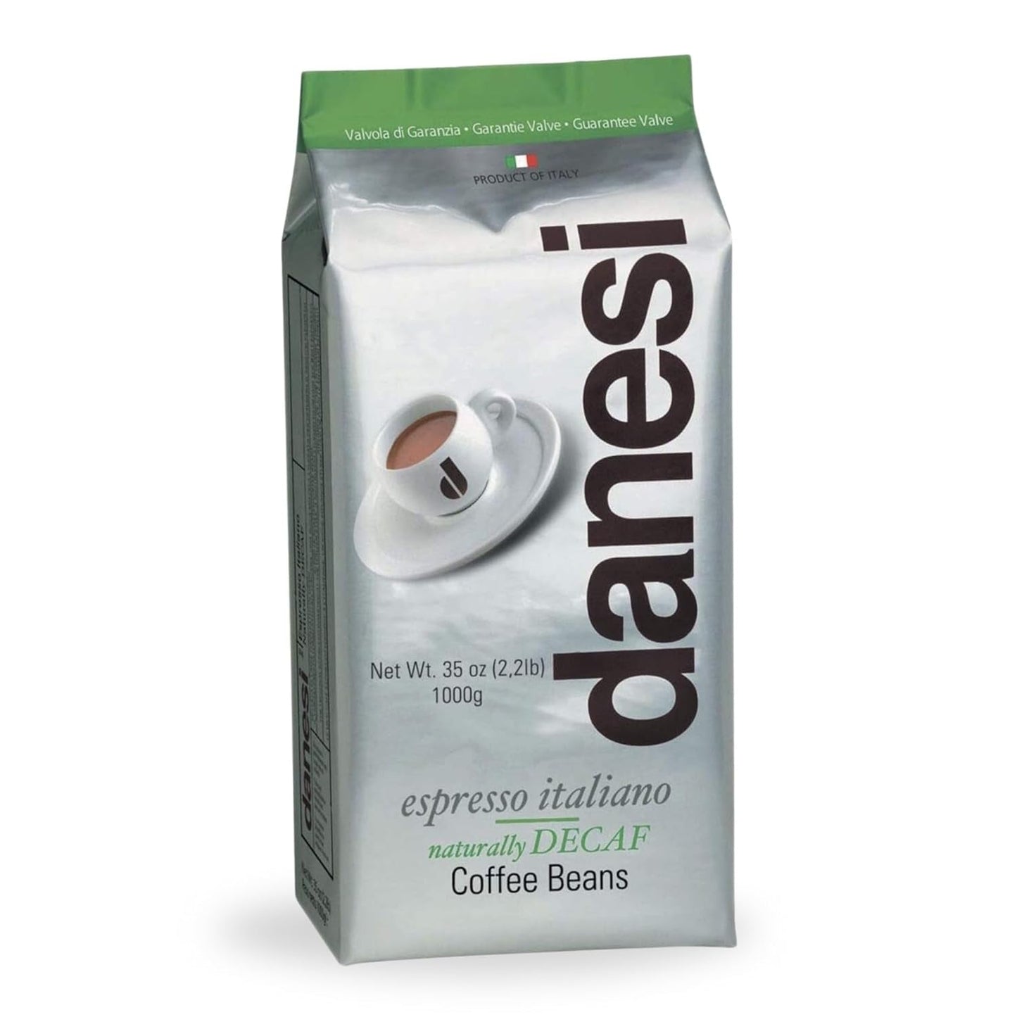 Danesi Decafeinato (Descafeinado), Frijoles, 1 Paquete (1 x 1 kg)