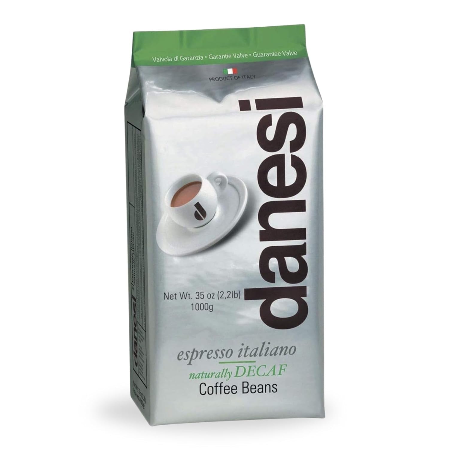 Danesi Decafeinato (Descafeinado), Frijoles, 1 Paquete (1 x 1 kg)