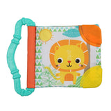 Bright Starts, Teethe & Read, Libro de tela con sonajero y libro con imágenes de animales Libro con sonajero de tela, anillo para la dentición, anillo calmante para las encías, juguete para bebés y niños pequeños 3 meses Juguetes para bebés Naty Shop Título predeterminado