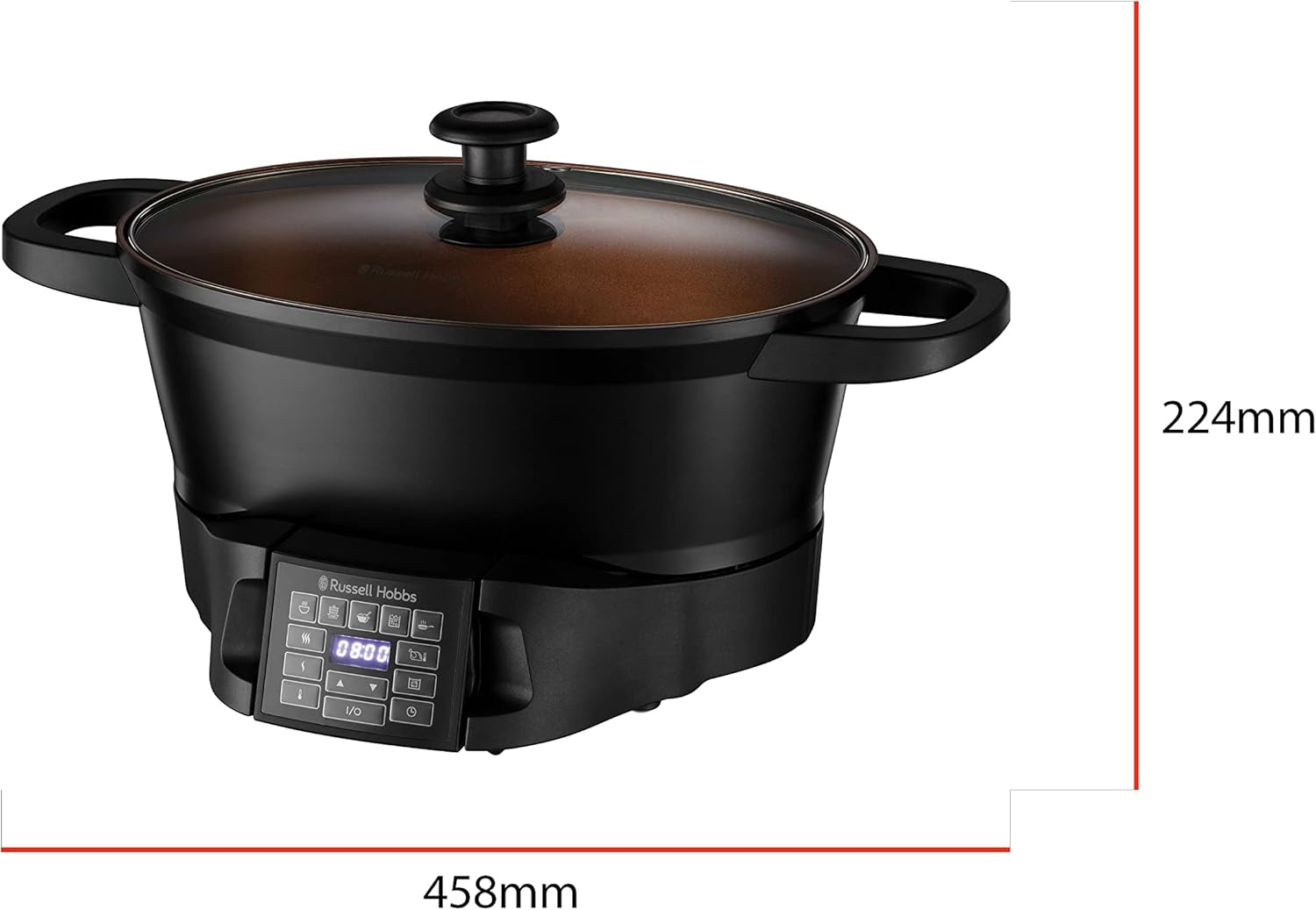Multicocina Russell Hobbs 6,5L, pantalla digital, 8 funciones de cocción Olla de cocción lenta Naty Shop