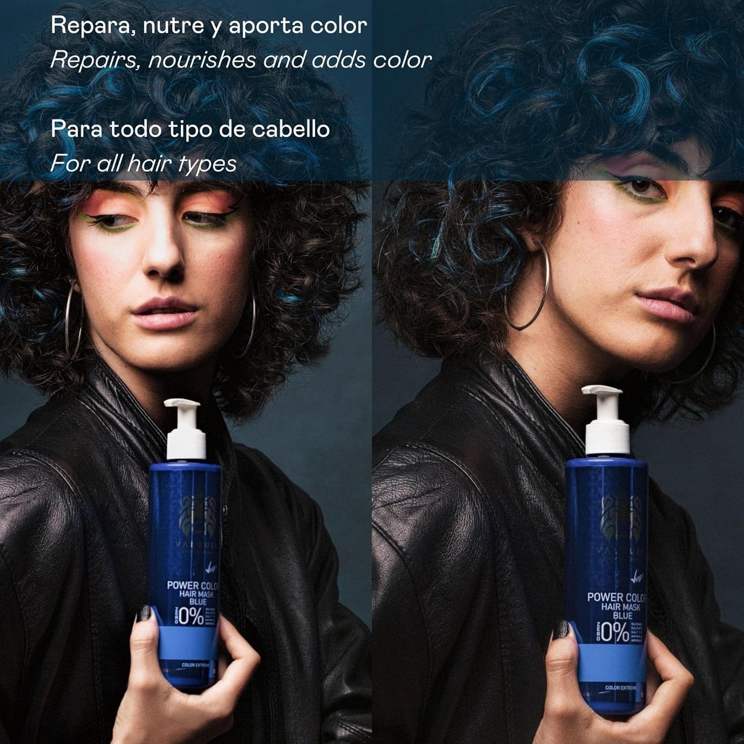 Valquer Mascarilla Profesional Power Color cabellos teñidos. Intensificador de color de cabello vegano y sin sulfatos (cabello rubio dorado) - 275 ml Naty Shop Hair Mask