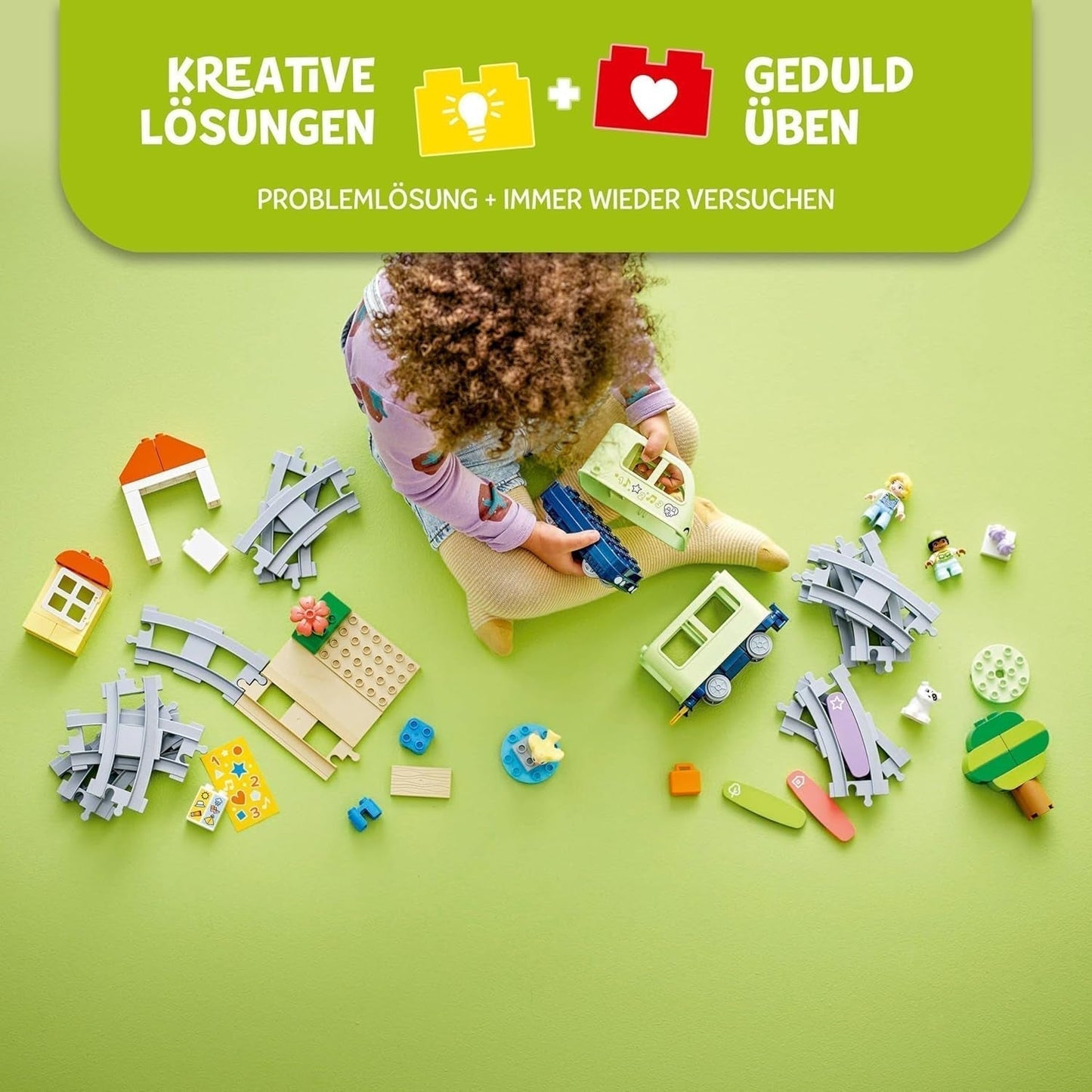 LEGO DUPLO Town Tren de aventuras interactivo, juego con luces y sonidos para juegos de rol, permite a niños de 2 años construir vías, juguete educativo preescolar 10427 Juegos de construcción Besuche den LEGO-Store