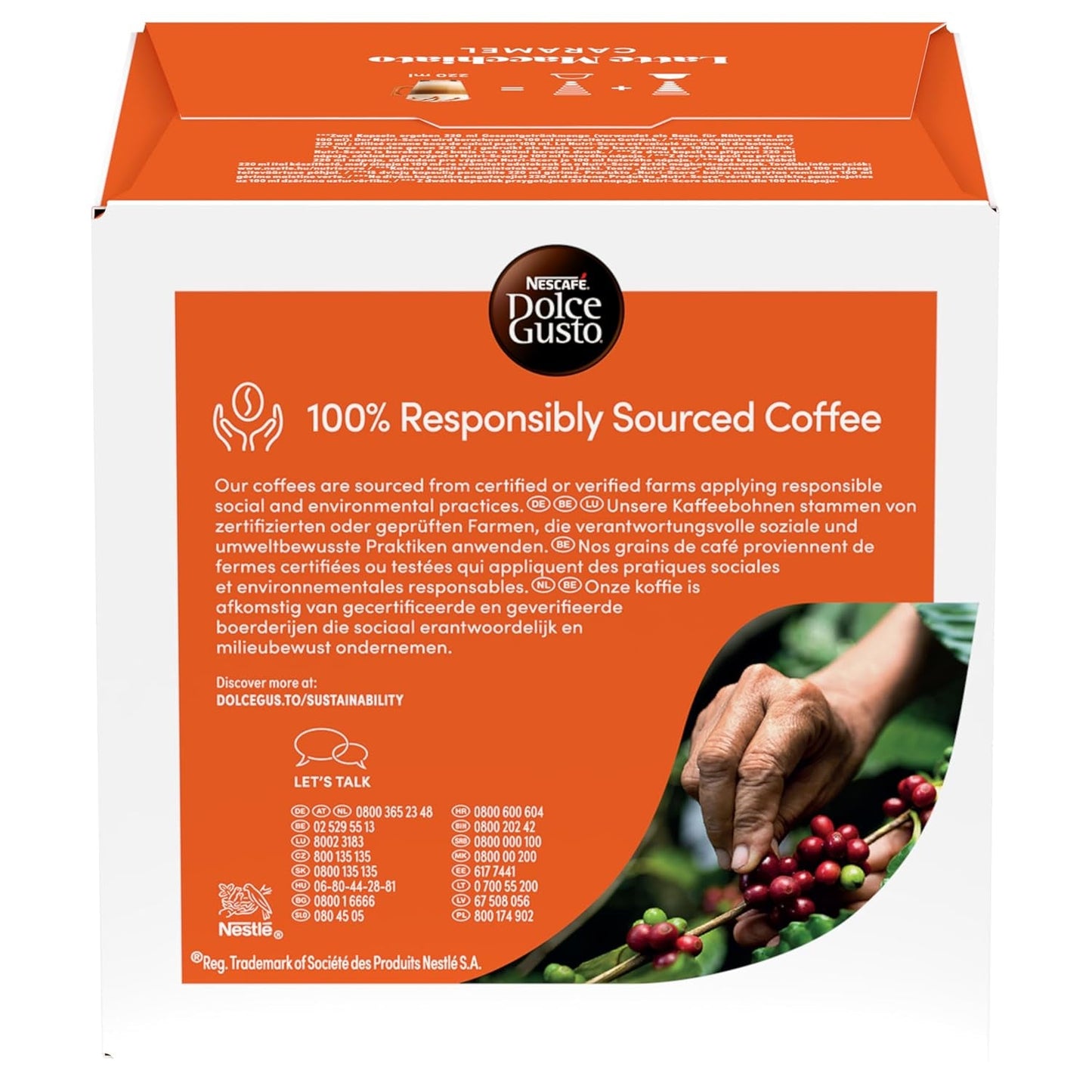 NESCAFÉ DOLCE GUSTO Latte Macchiato Caramel Kaffeekapseln Paquete de 6 (6 x 16 Kapseln)