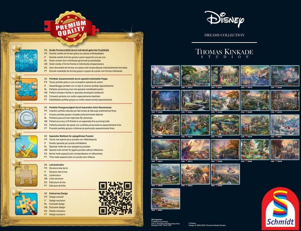 Schmidt Spiele 57371 Thomas Kinkade, Disney, Mickey y Minnie, Dream Collage 2, rompecabezas de 2000 piezas Puzzle Naty Shop