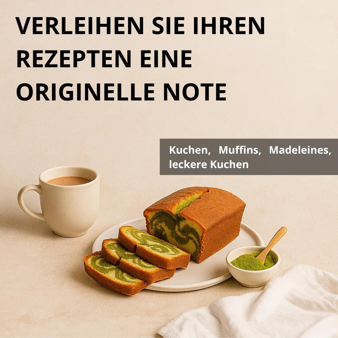 | Matcha orgánico en polvo 100 g | Té verde Matcha en polvo grado ceremonial | 100% natural y de primera calidad | Té desintoxicante | Compatible con set Matcha, tallo, cuenco y vaso.