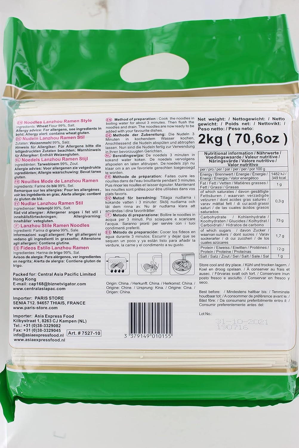 - Fideos Ramen Lanzhou (1 x 2 kg)