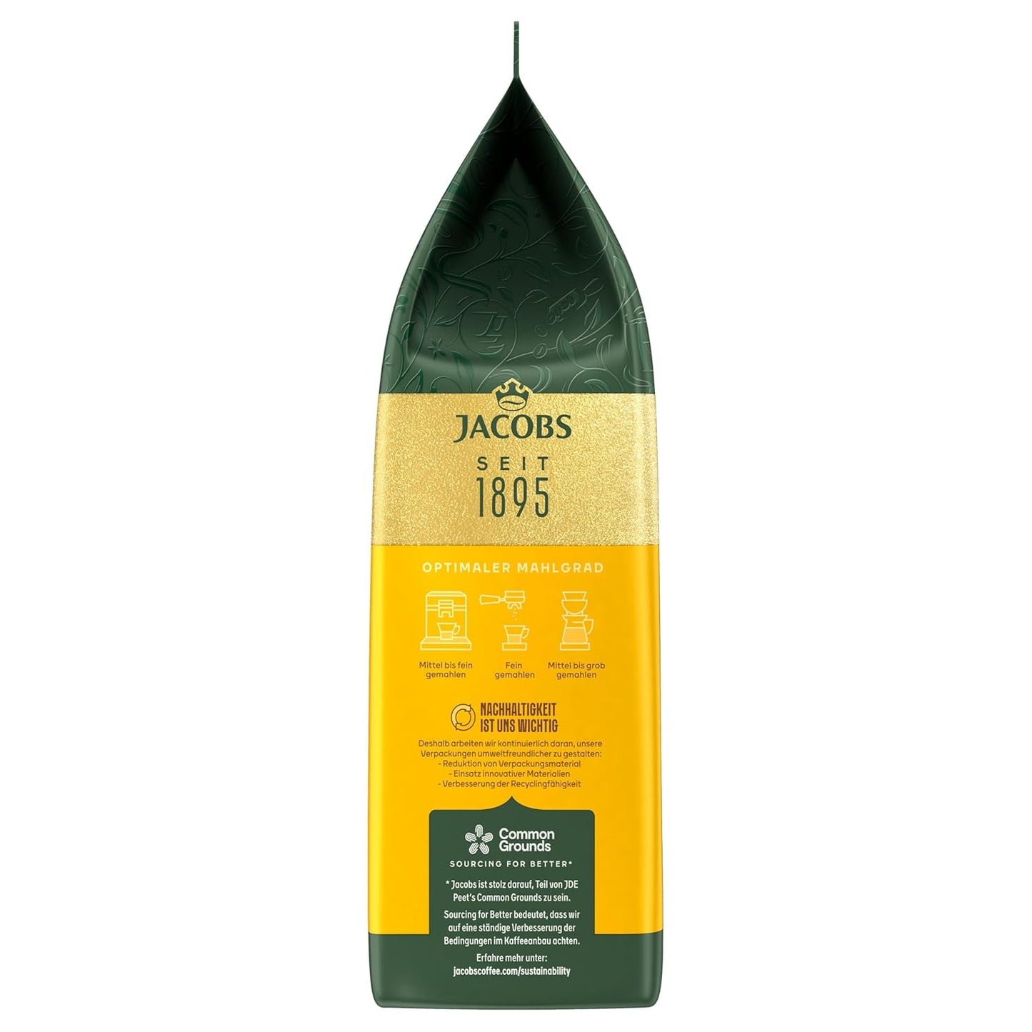 Jacobs Café Crema Gold Granos De Café 1Kg - Vollmundig, Aromatisch, Fruchtige Notes, Arábica Y Robusta, Intensidad 5/10, Ideal Para Café Crema Naty Shop