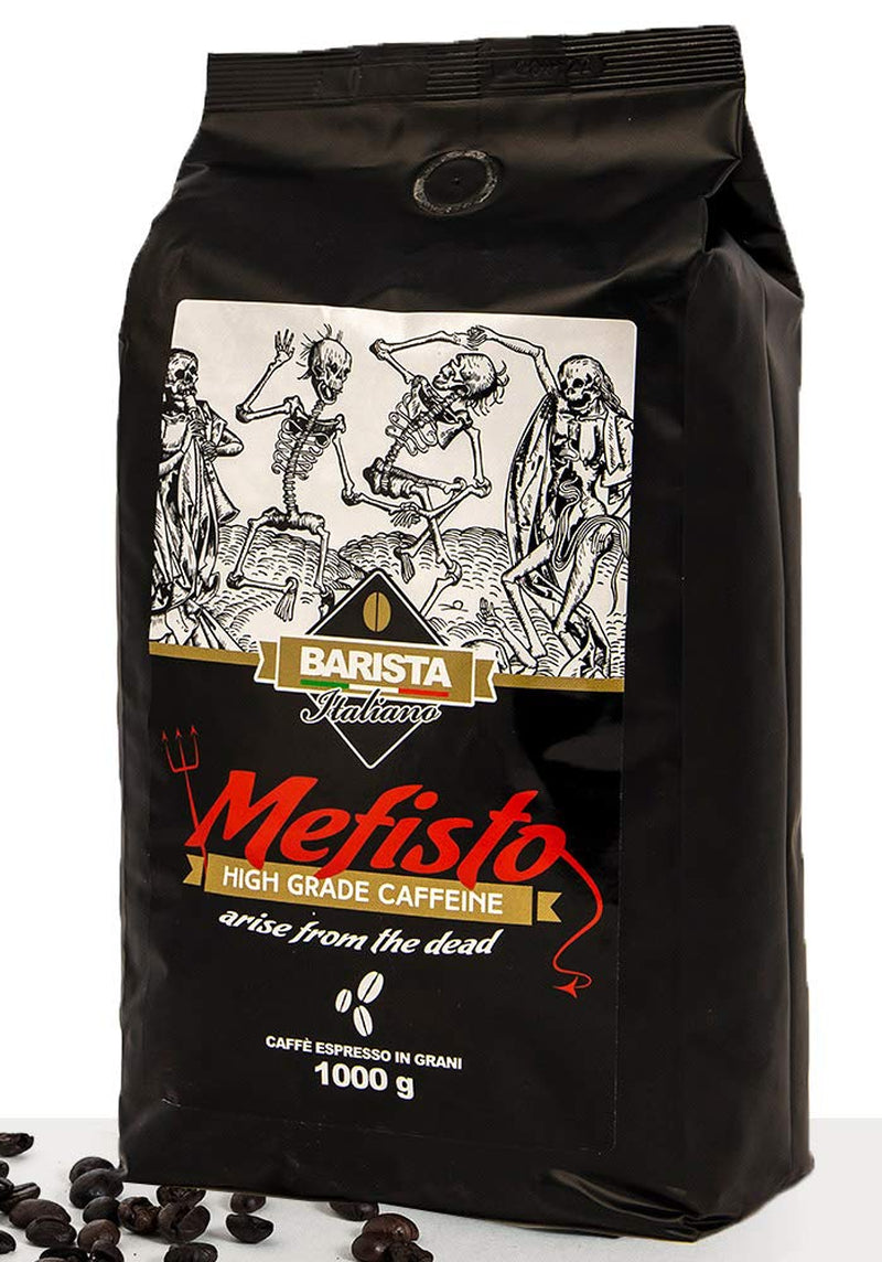 🔱 Mephisto - Café extremadamente fuerte 🔱 1 KG de café en grano 🔱 Café con alto contenido de cafeína. 🔱 Prima robusta
