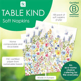 Talking Tables Servilletas desechables tipo mesa, servilletas de papel suave, servilletas desechables con estampado floral, para bodas o uso diario, ecológicas, compostables, reciclables