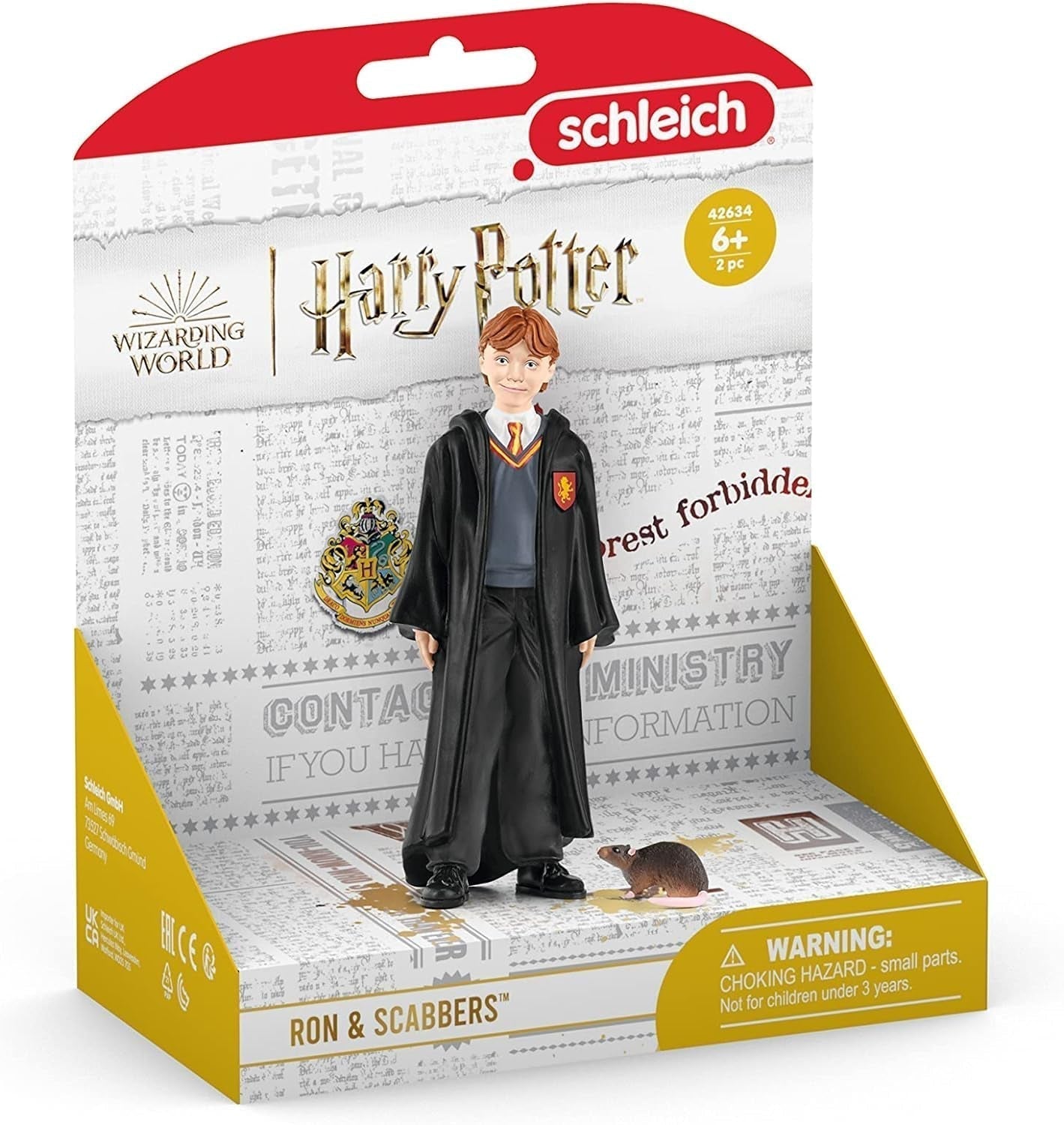Schleich 42634 Ron Weasley & Skulls, a partir de 6 años, Harry Potter - muñeco de juego, 4 X 2 X 10 cm Figuras de acción Naty Shop