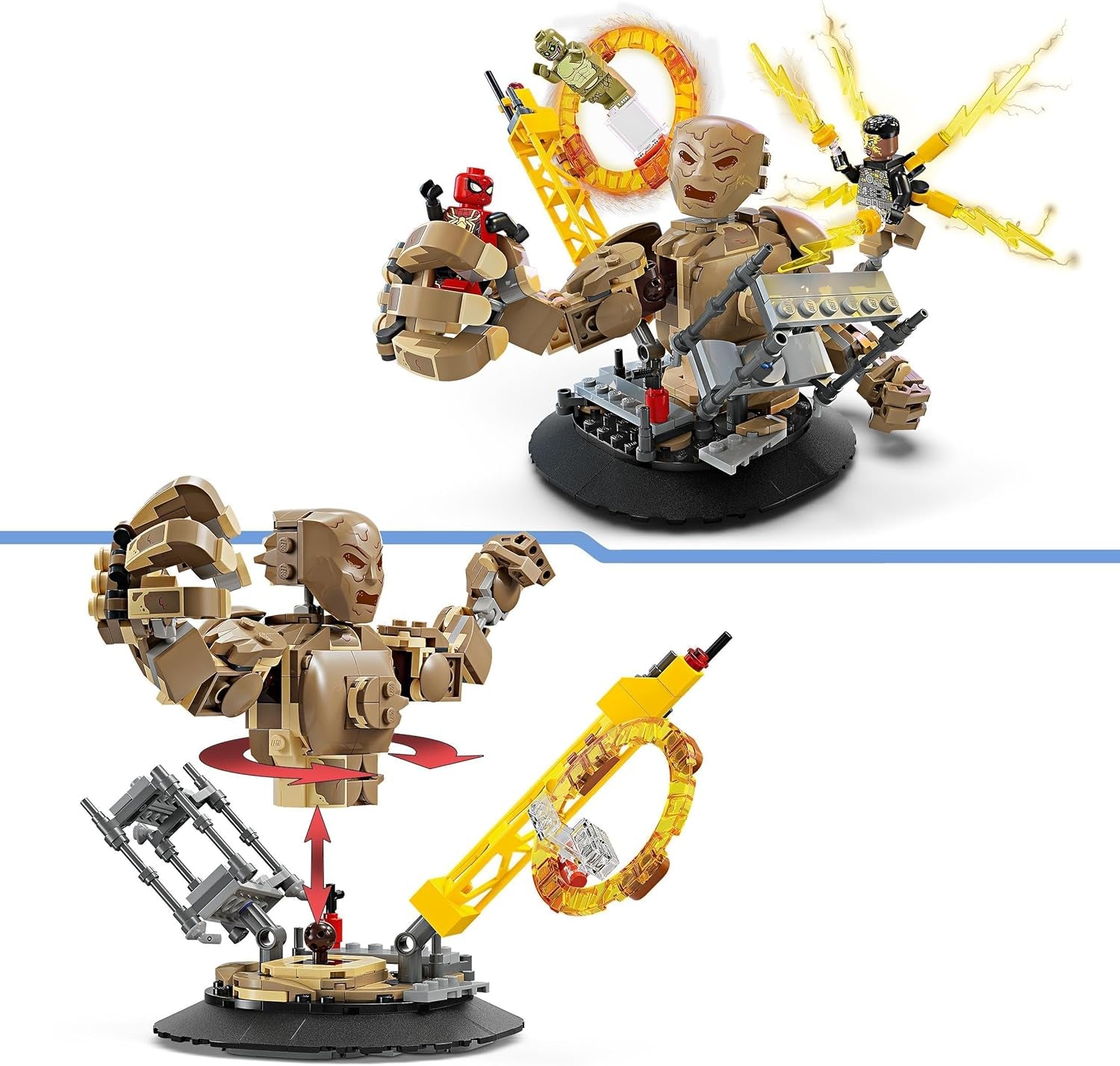 LEGO Marvel Spider-Man vs. Sandman: Enfrentamiento Juguete de superhéroe con figuras que incluyen un lagarto y un juego de rol eléctrico Juguete de construcción Regalo para niños y niñas entusiastas de la acción 76280 Juegos de construcción Besuche den LEGO-Store