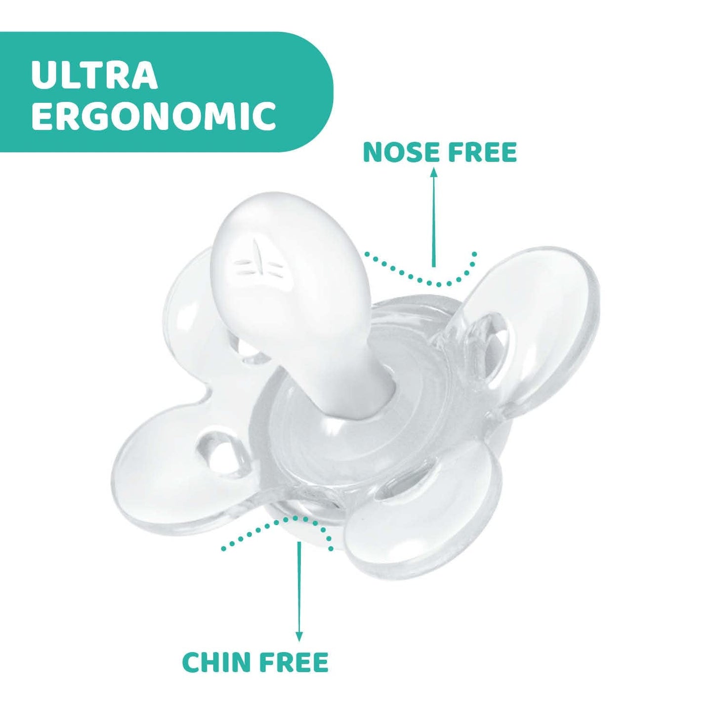 Chicco Chupete PhysioForma Comfort 16-36 Meses, Chupete para Bebé con Tetina de Silicona, 1 Pieza, Favorece la Respiración Fisiológica y el Desarrollo Bucal Correcto, Azul