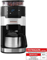 GASTROBACK Cafetera espresso térmica Grind & Brew Pro, plateada, negra