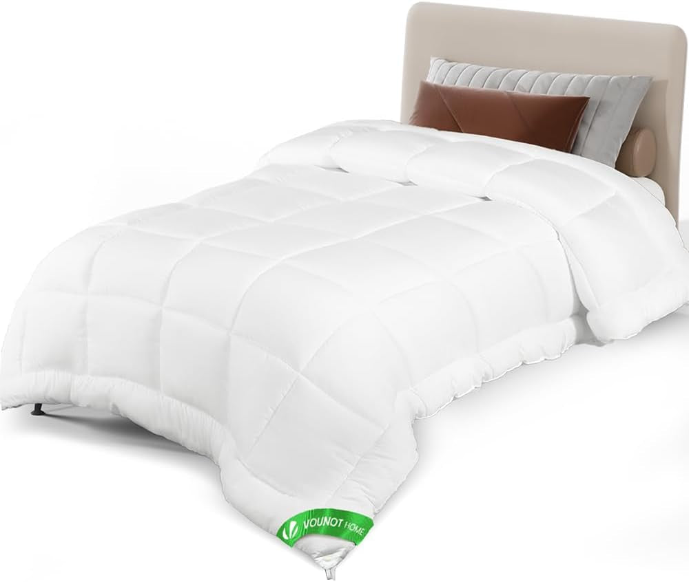 VOUNOT Edredón 155X200Cm, Edredón Invierno 4 Estaciones Juego de 2 500GSM, compuesto por 2 edredones anudados Edredón adaptable para verano e invierno, Edredones y edredones estándar Oeko-Tex Naty Shop Manta para todas las estaciones 135X200Cm