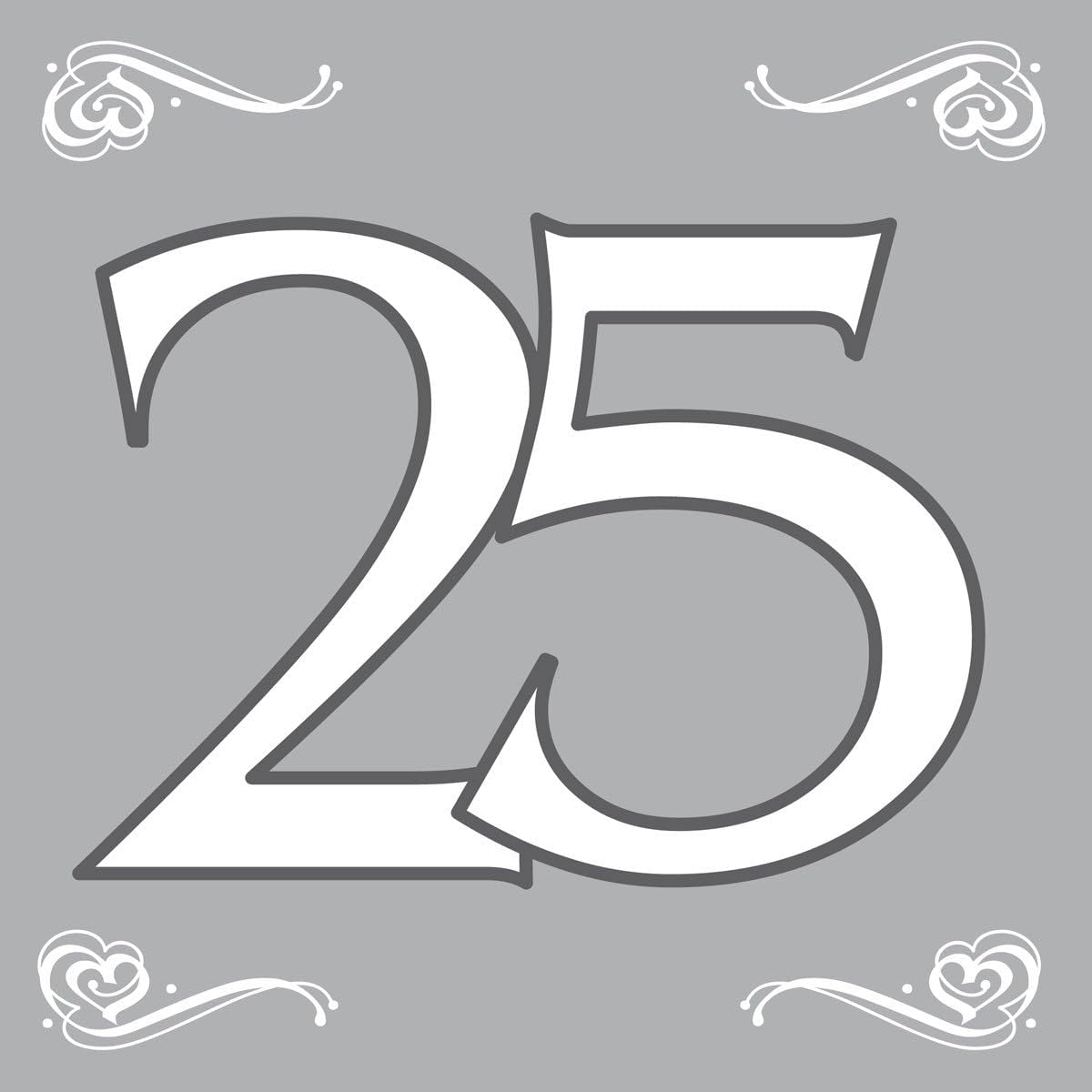 20 servilletas 3lg. 33X33Cm Diseño Plata 25
