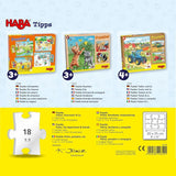 HABA Puzzle de Bomberos - Set de 3 Piezas para niños a partir de 3 años Puzzle de Cartón de Policía y Ambulancia - Promueve la motricidad fina y la concentración - 1302759001 Puzzle Naty Shop
