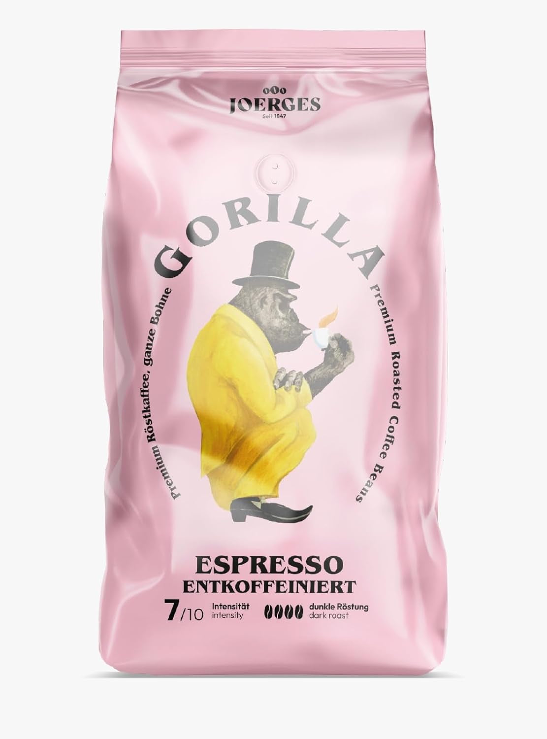 Espresso GORILLA 1000g descafeinado, granos enteros
