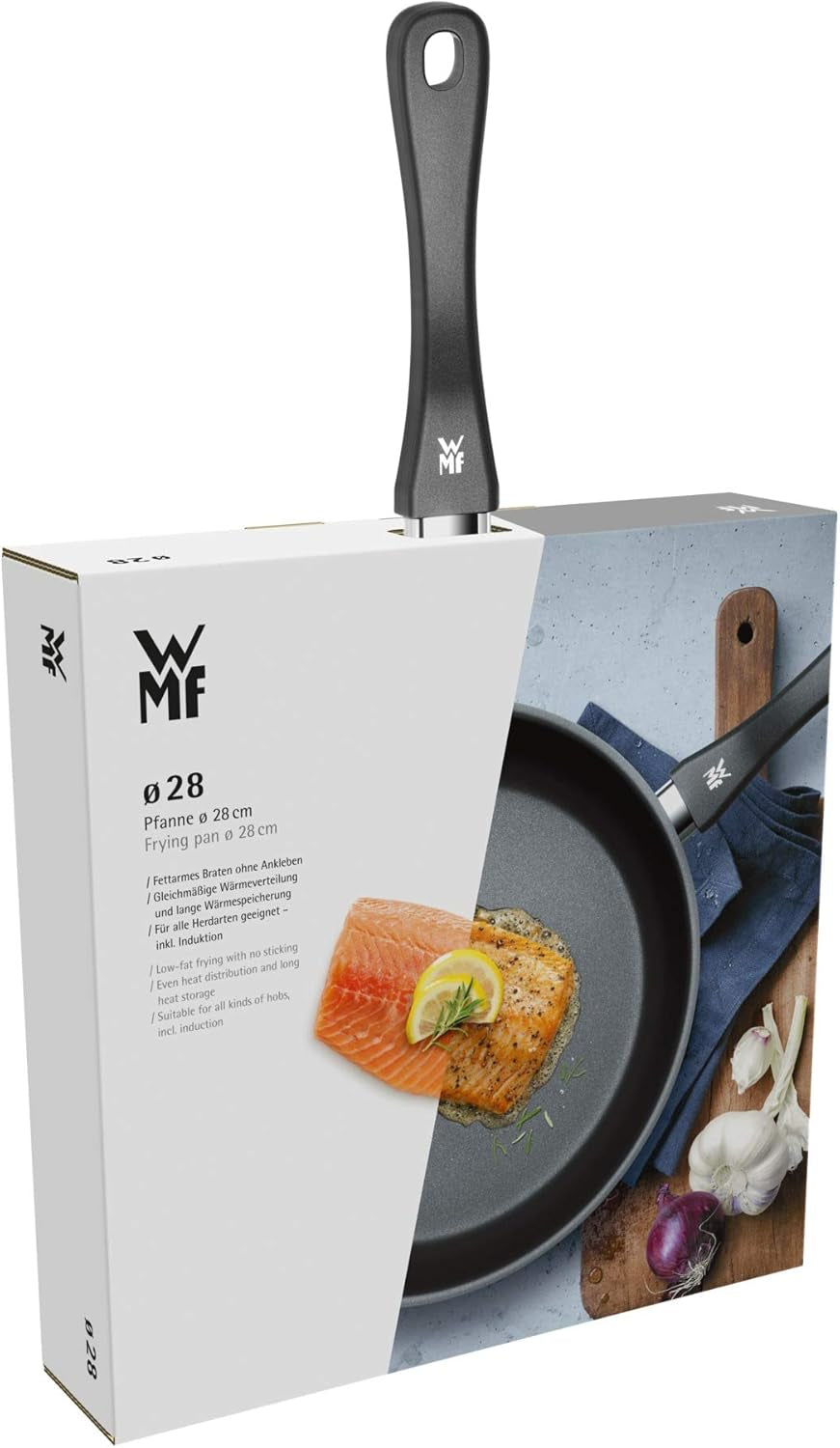 Sartén WMF Devil 28 cm, sartén inducción, acero inoxidable Cromargan, mango de plástico Ollas y Sartenes Naty Shop