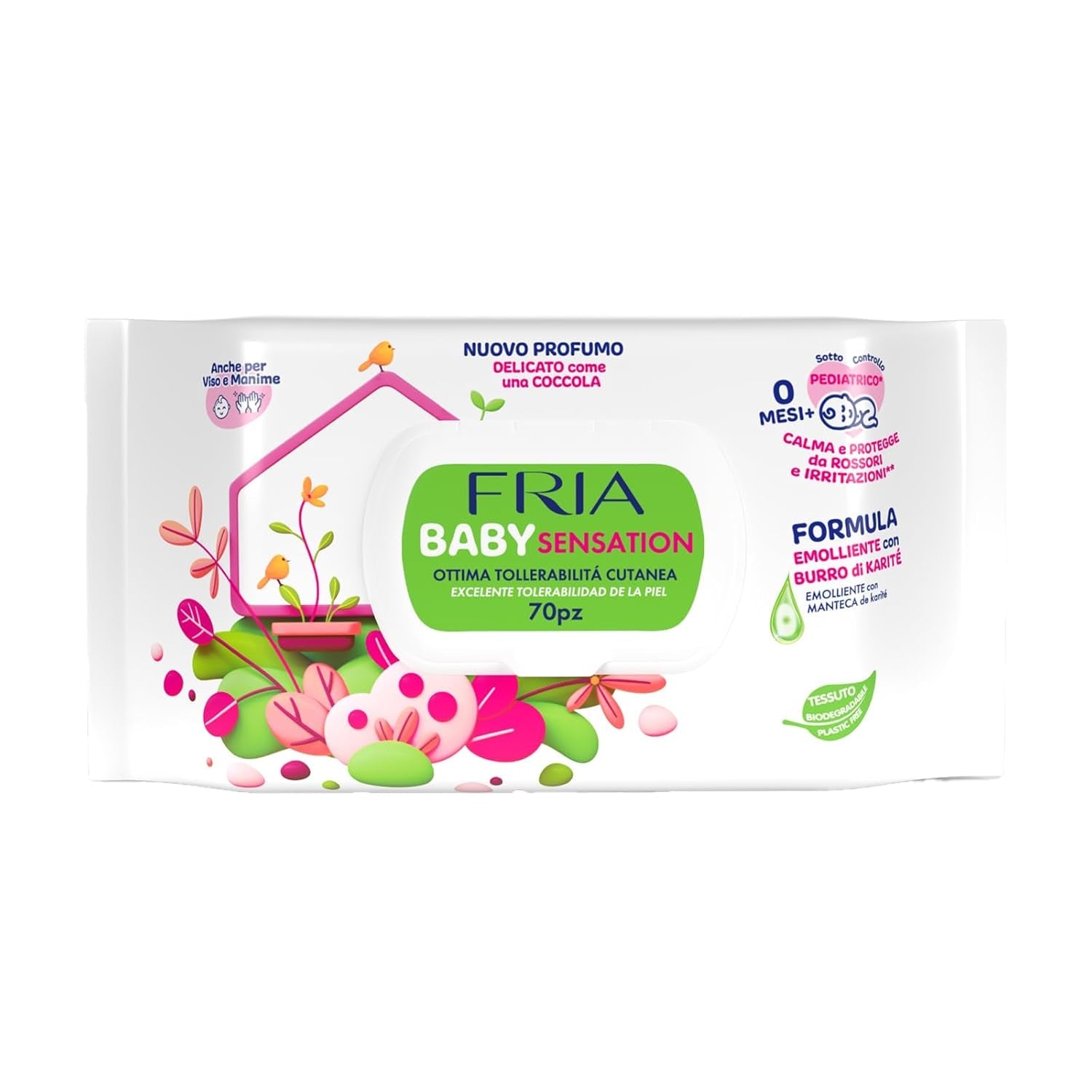 Baby Sensations con Tapa, 72 Toallitas Húmedas, Toallitas Limpiadoras para el Cuidado Personal, Unisex, Niños