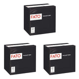 - Servilletas de papel desechables, ideales para aperitivos y cócteles, paquete de 100 servilletas, tamaño 24X24, 4 pliegues, 2 capas, color negro, papel 100% pura celulosa, certificado Fsc
