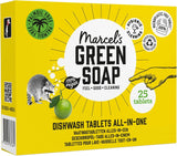 Marcel'S Green Soap Pastillas para Lavavajillas Todo en Uno - Pomelo y Lima - 25 unidades Detergentes de Cocina Naty Shop