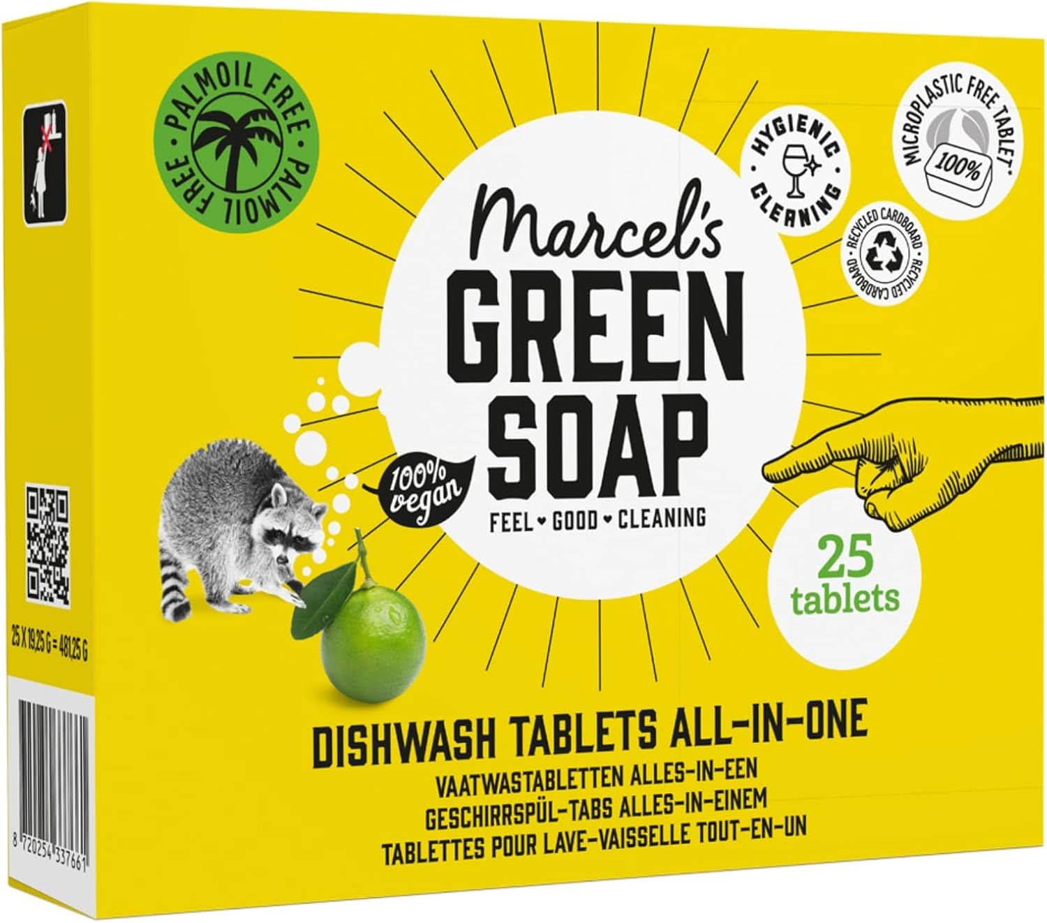 Marcel'S Green Soap Pastillas para Lavavajillas Todo en Uno - Pomelo y Lima - 25 unidades Detergentes de Cocina Naty Shop