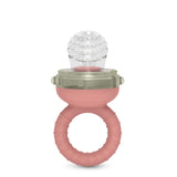 Suavinex Mordedor para Bebé, A Prueba de Asfixia, Silicona de Grado Alimenticio, con Tapa, Fácil de Limpiar, Apto para Lavavajillas y Congelador, Alivia las Encías, A partir de 6 Meses, Rosa