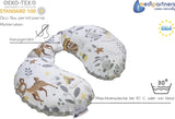 Medi Partners Almohada para el cuello del bebé Soporte para el cuello 100% algodón / Minky Almohada para el cuello del bebé para el coche Cochecito Viajes Viajes Dormir Almohada para el cuello Snooze Roll (REH con Minky gris) Almohadas ortopédicas cervicales Naty Shop