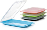 TATAY Fresh Slicer Box Juego de 4, sin BPA, reutilizable, apilable, apto para lavavajillas y MWO, colores aleatorios. Medidas 17cm x 3,2cm x 25,2cm Cajas para guardar alimentos Naty Shop Contenedor para salchichas - unidad