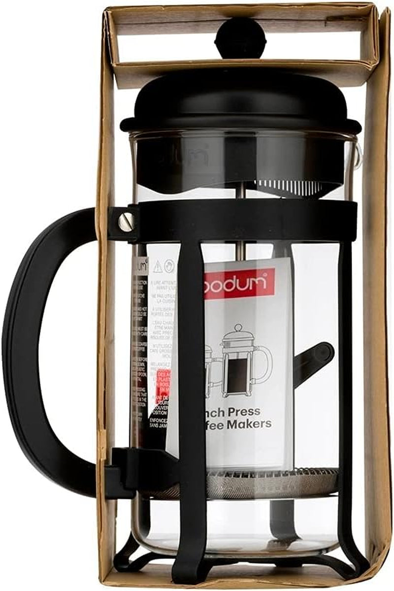 Bodum 1908-01 Cafetera Java, 8 tazas, 1 L, multicapa, negro, 10,6 x 16,3 x 24,5 cm, 6 piezas