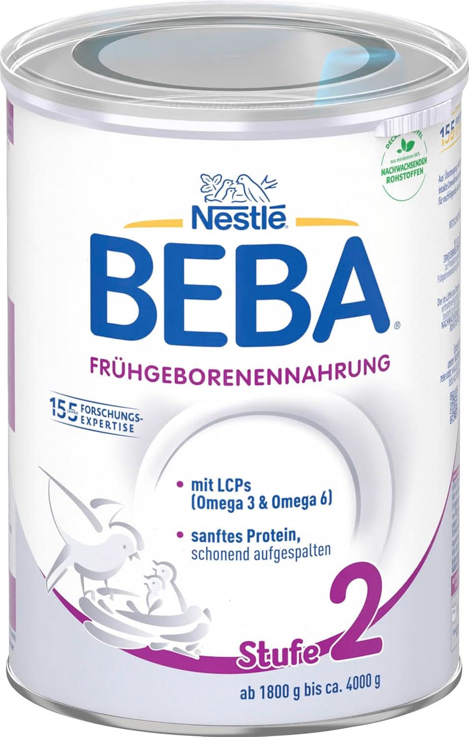 Alimento para prematuros BEBA Nivel 2, Alimento especial para prematuros y recién nacidos de bajo peso, listo para tomar, pack de 32 (32 x 90 ml) Naty Shop