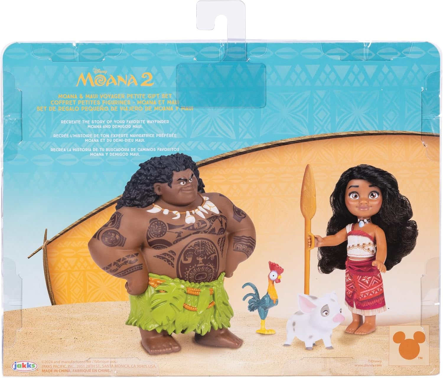 Set de regalo Moana 2 Vaiana y Maui 15cm
