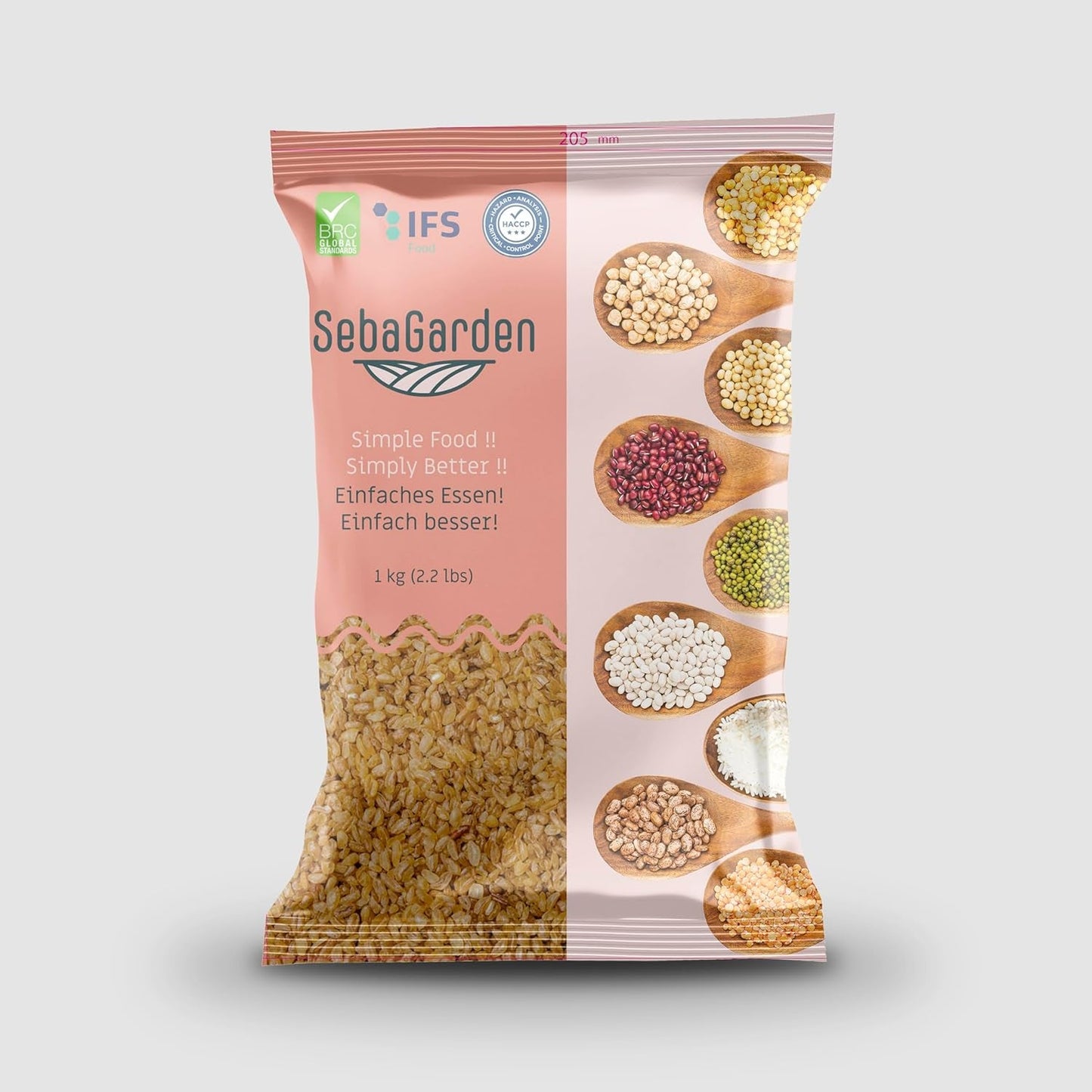Seba Garden Bulgur de Trigo Fino 1 kg - Auténtico Bulgur Turco Molido en Piedra y Precocido, Todo Natural, Vegano, Alto en Fibra, Ideal para Tabulé, Sopas y Pilaf