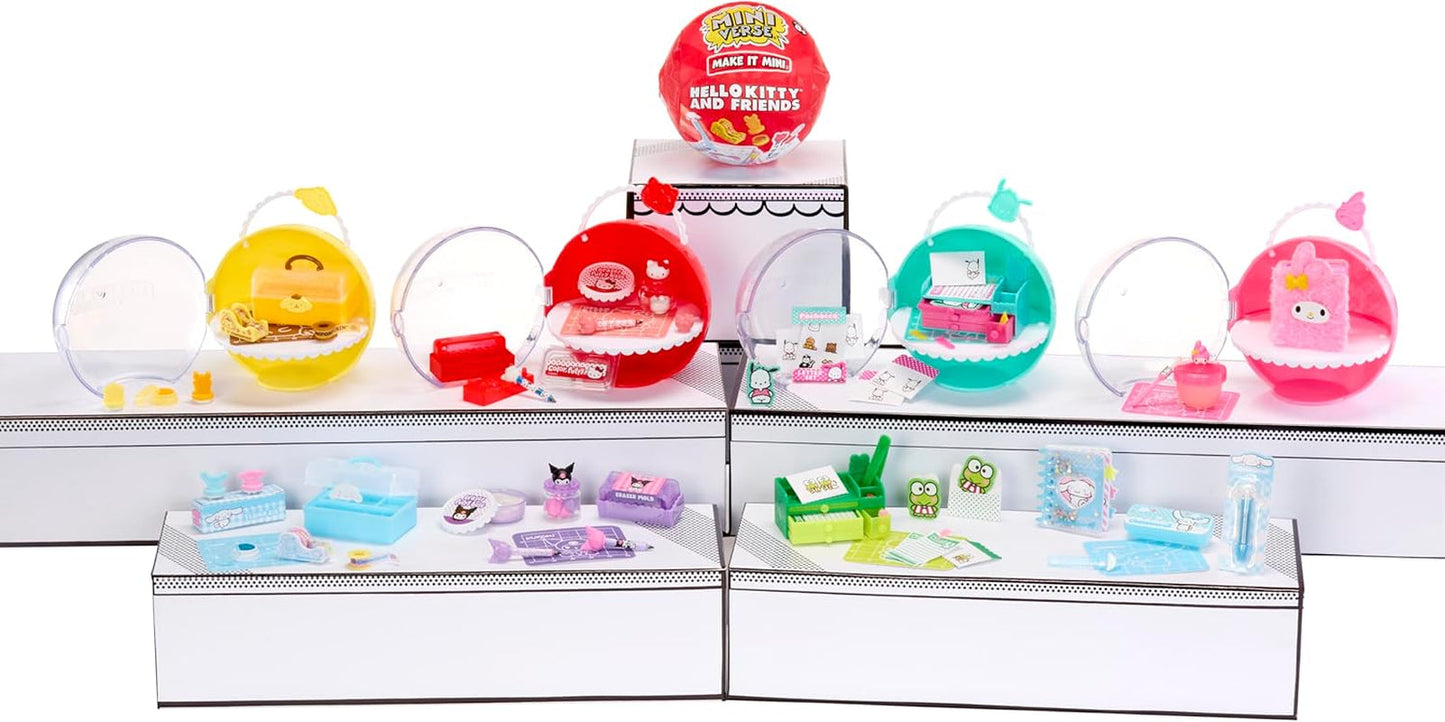 Miniverse MGA Make It Mini Hello Kitty and Friends Serie 3 - Mini Coleccionables, Sanrio, Réplicas Retro de Papelería, Manualidades, Bricolaje, para Coleccionistas y Niños a Partir de 8 Años
