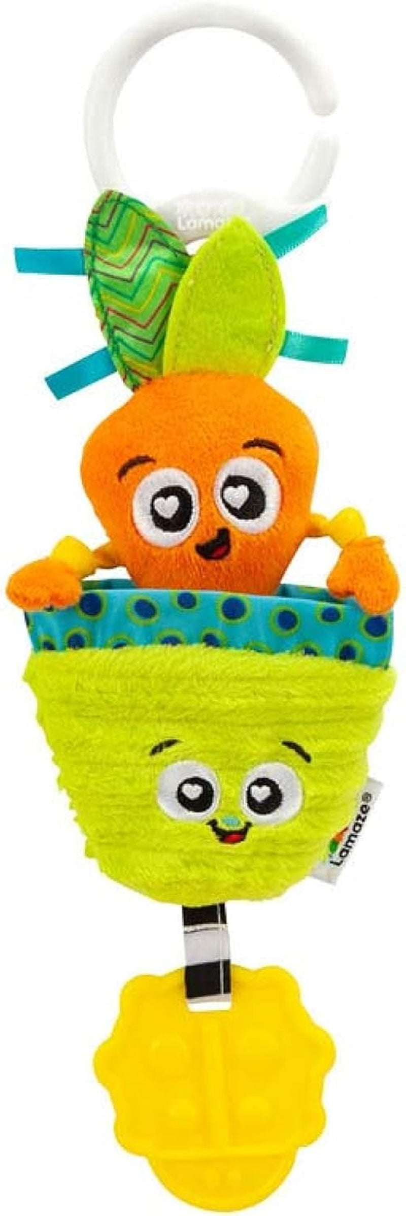 LAMAZE Bea the Banana, Cochecito con Clip y Cochecito Juguete Recién Nacido, Juguete Sensorial Bebé con Colores y Sonidos, Juguete de Desarrollo para Niños y Niñas 0-24 Meses, Juguetes Bebé Amarillo Naty Shop Klara Zanahoria