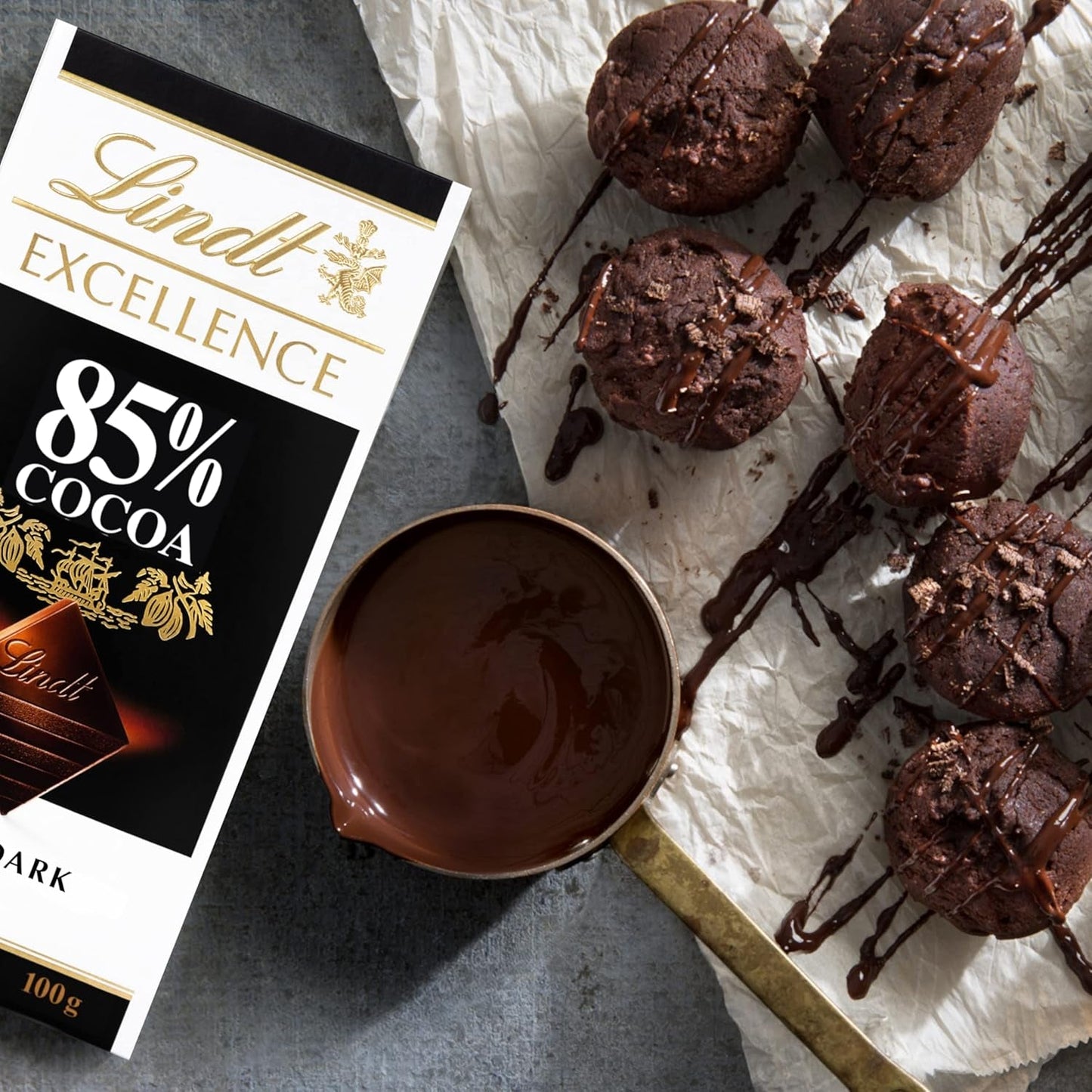 Chocolate Lindt | Barra EXCELENCIA 85% Cacao | 100g | Chocolate extra oscuro | Barra de chocolate vegana