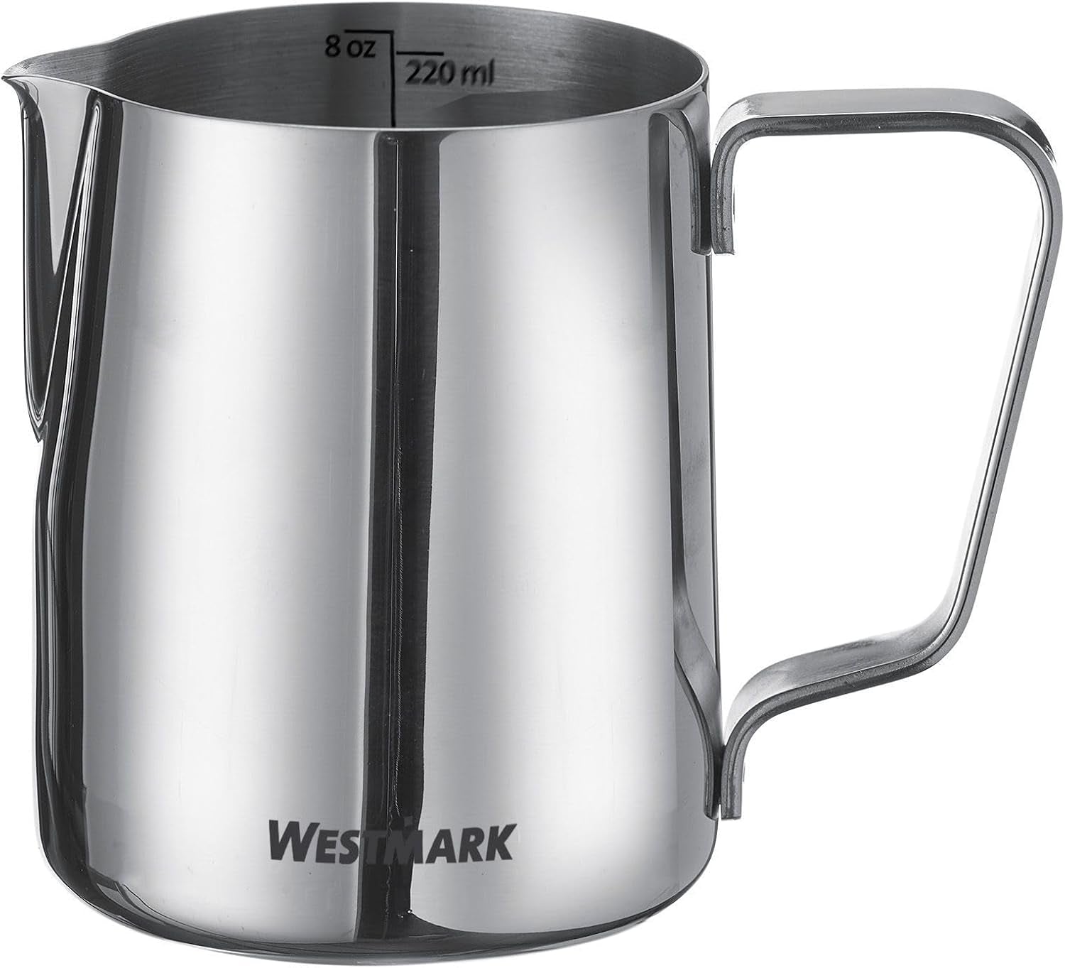 Westmark Brasilia Jarra de leche 200 ml - ideal para crema de café, leche, miel y otros aditivos de café y té, accesorio de barista - acero inoxidable