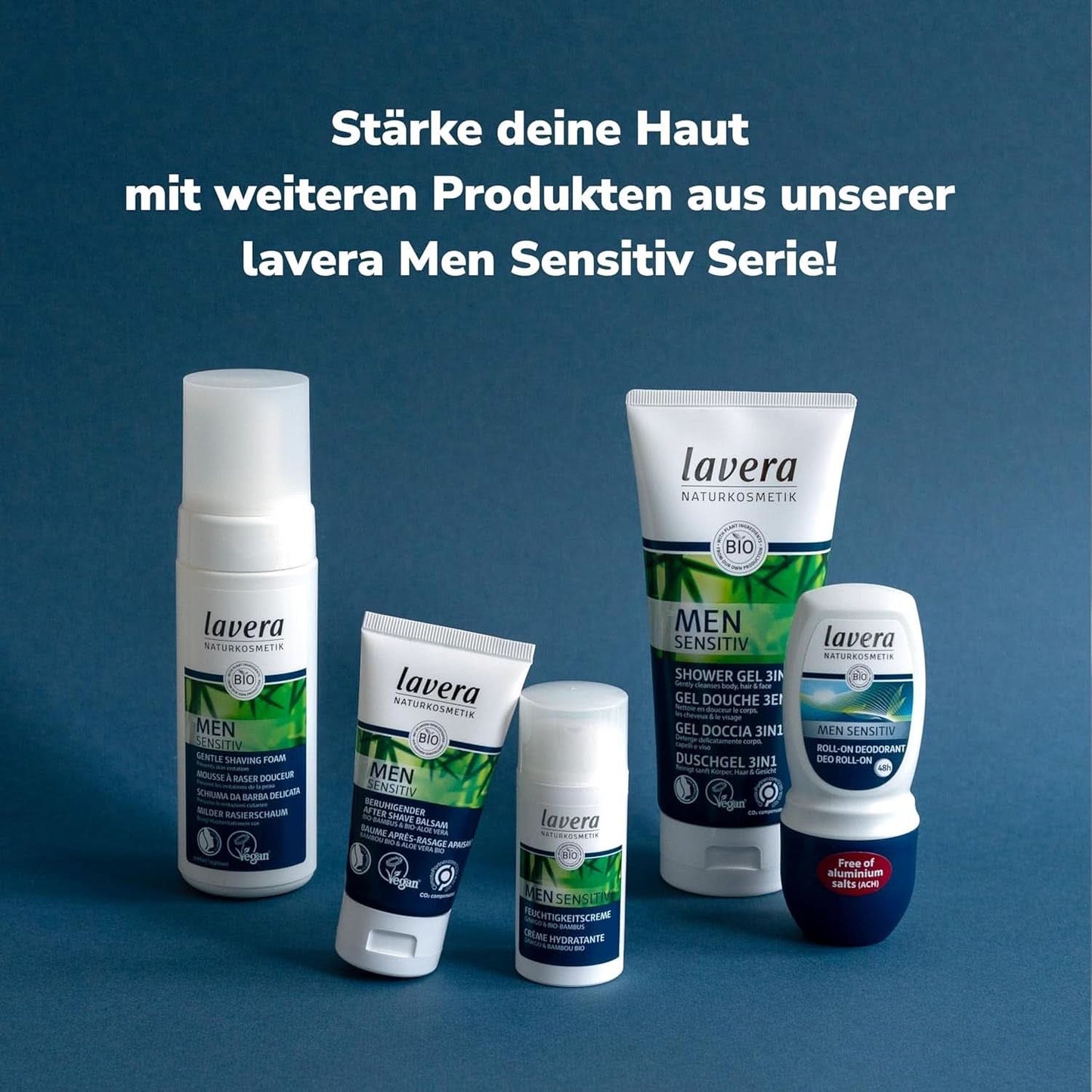 Lavera, Gel de ducha con bambú y guaraná ecológico, 3 en 1, para piel, cabello y rostro, 200 ml Ducha y baño Naty Shop