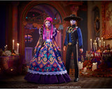 Muñeca Barbie del Día de Muertos 2022 con vestido tradicional con volantes, corona de flores y pintura facial de calavera, regalo para coleccionistas
