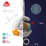 Caja de música Fehn bebé elefante en la luna - bordado "Brilla en la oscuridad" con la canción "La luna ha salido" - peluche para conciliar el sueño - juguete para niños de viaje y en casa - a partir de 0 meses Juguetes para bebés Naty Shop
