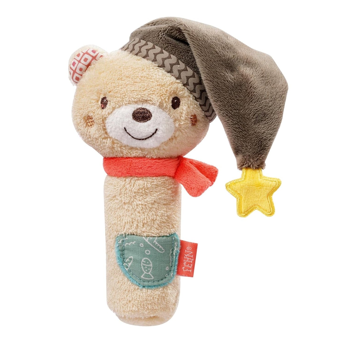 Fehn juguete palo de agarre para niños fehnNatur juguete conejo - juguete de actividad motora con sonajero para agarrar, abrazar - juguete de agarre con algodón orgánico - juguete para bebés y niños pequeños a partir de 0 meses Baby Toys Naty Shop Urs