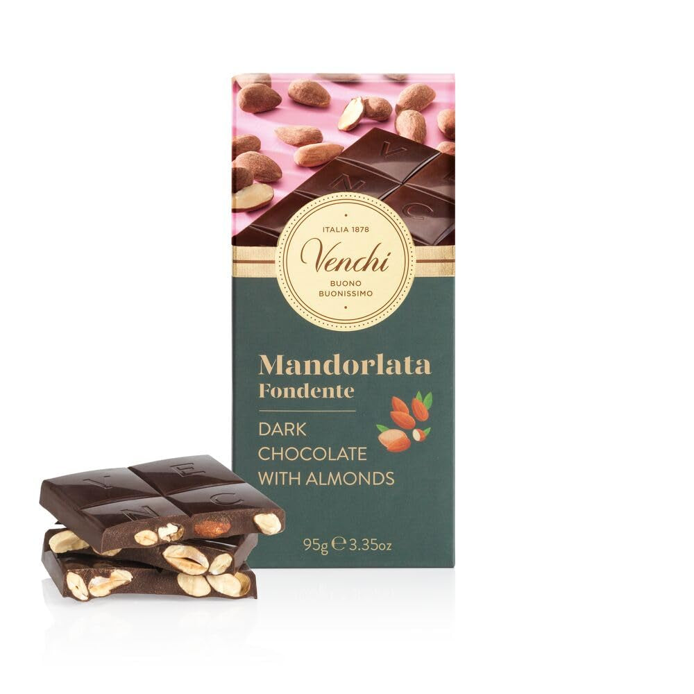 Venchi - Barrita de Avellanas Saladas, Avellanas, Almendras y Pistachos Salados, 95g, con "Avellanas del Piamonte", Sin Gluten, Sin Colorantes Artificiales y Sin Conservantes
