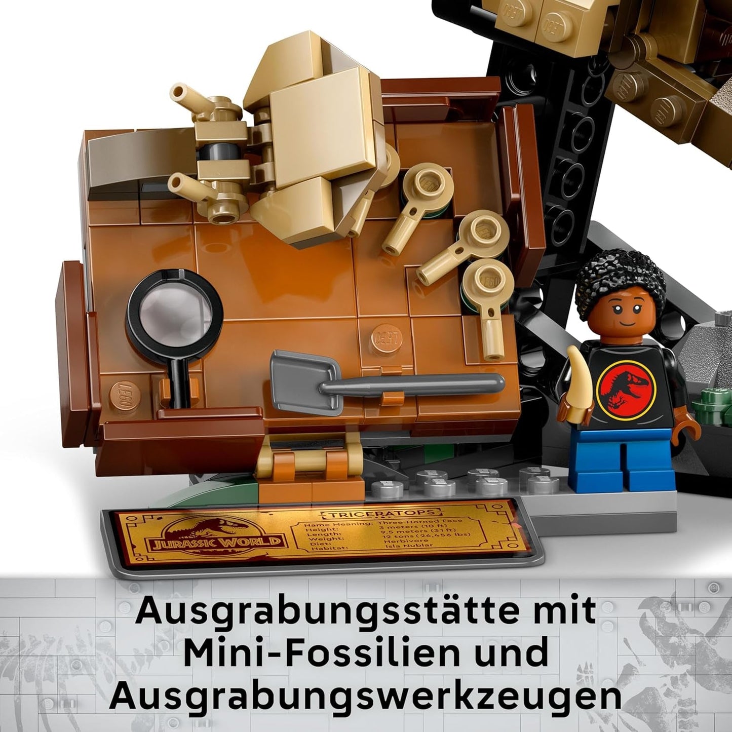 LEGO Jurassic World Dinosaur Fossils: Modelo de Calavera de Triceratops, juguete de dinosaurio para niños y niñas a partir de 9 años, regalo para niños y fans Jurassic World 76969 Juegos de construcción Besuche den LEGO-Store