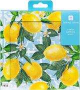 Talking Tables 20 servilletas de papel Limón, paquete de 20 | Vajilla desechable con temática vibrante para reuniones memorables, fiestas de verano, despedidas de soltera, almuerzos, brillante
