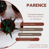 Pequeña maceta de plástico - 12 cm de diámetro, ligera y duradera, ideal para plantones, esquejes y plantas de interior - color aleatorio, Aléatoire