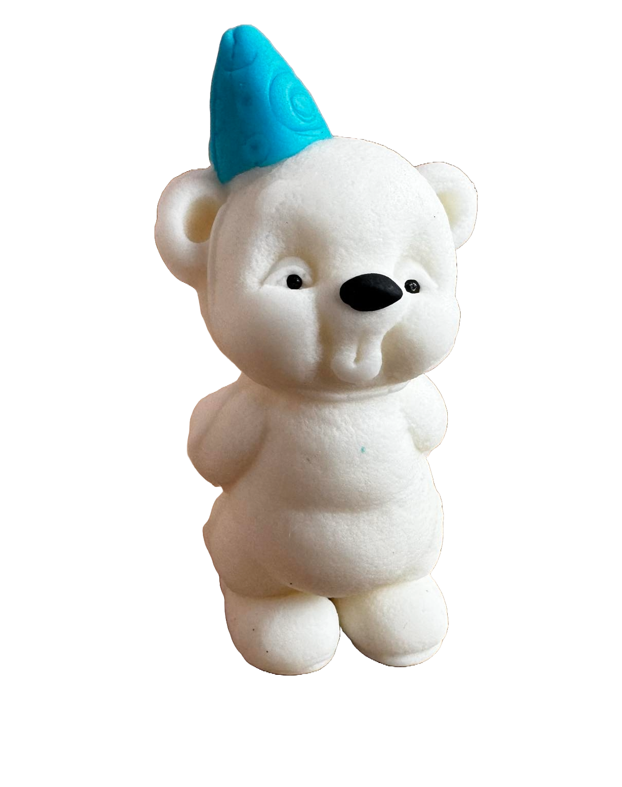 Decoración en pasta de azúcar comestible, Oso con casco azul, niño Decoraciones en pasta de azúcar Naty Shop